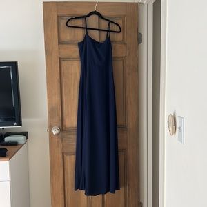 Show me your mumu Lauren tie maxi dress rich navy crisp (small)